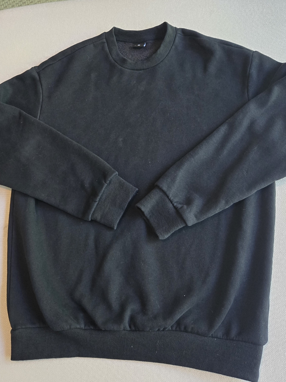 JMierr Men's Black Large Sweatshirt Comfy Pullover Winter Warm Relaxed